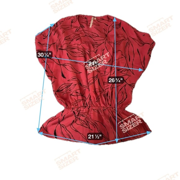 100% Silk Petticoat Alley Scarlet Leaf Pattern Low V-neck Blouse - Picture 8 of 8